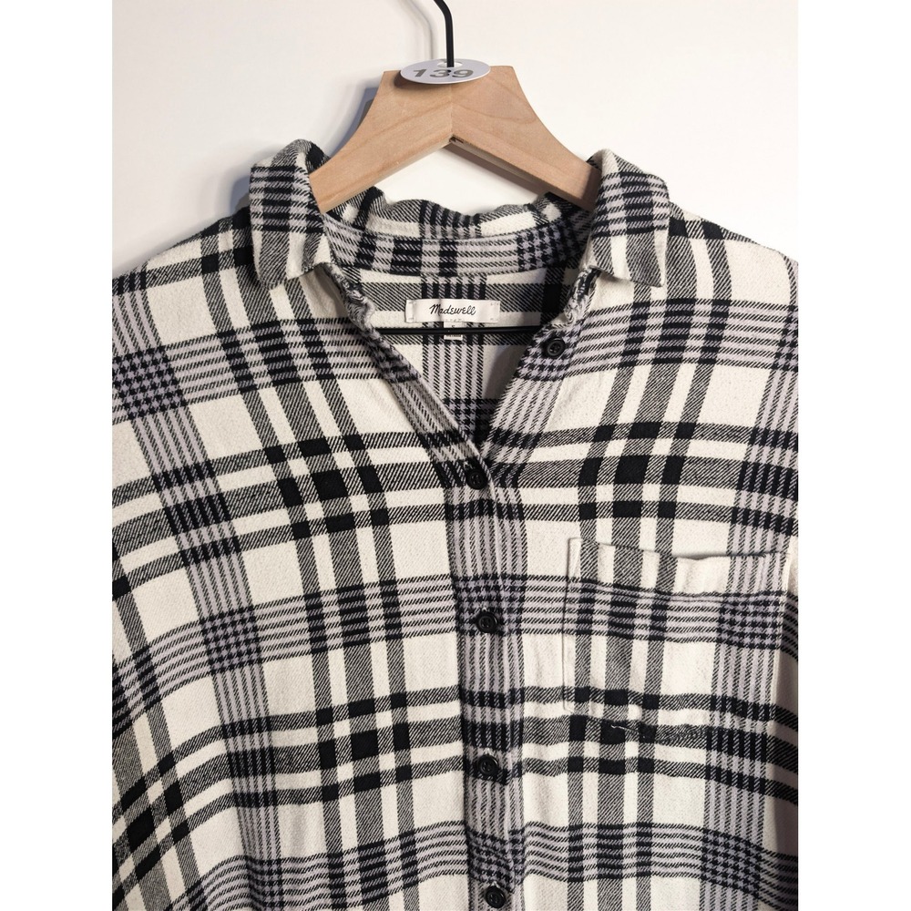 Madewell Black and White Button Down Sz S - Picture 2 of 3
